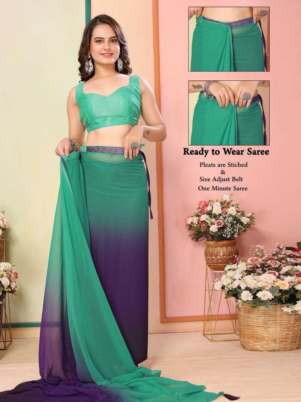 YNF GEORGETTE RVL KOREA WHOLESALE SAREES MANUFACTURER